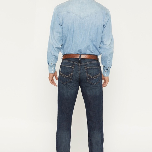 Cinch Ian Men's Dark Blue Western Bootcut Jeans - Size 34x38 - Pre-Owned - Picture 2 of 9